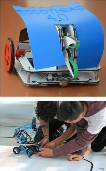 Figure 2. Pictures of a custom made robot and a ‘from the shelf’ 