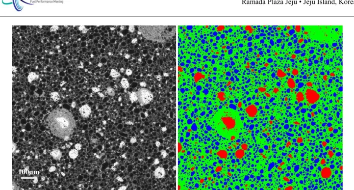 Fig. 1: Real microstructure (EPMA measurement) and simplified microstructure after segmentation  III.A