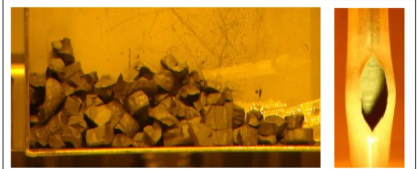 FIGURE 1. On the right, fragments extracted from the rod after a LOCA test and, on the left, cladding burst [1].