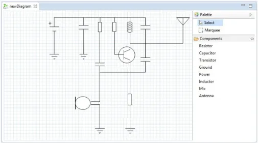 Fig. 12. Electrical diagram editor generated with MID