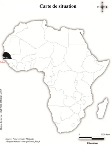 Figure 6 : Situation géographique du Sénégal 
