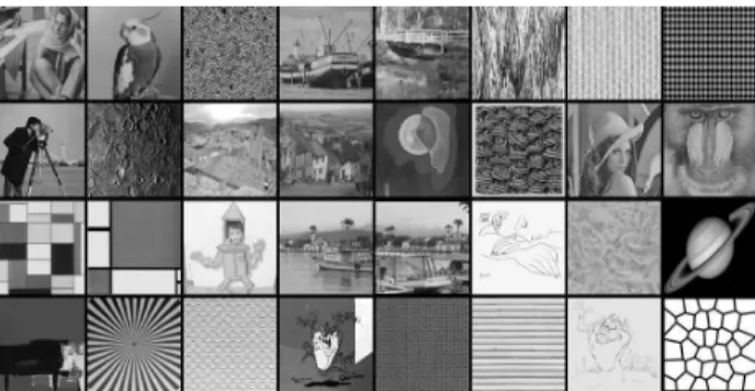 Figure 1. Image data set used in the experiments. Each image contains 128 by 128 pixels