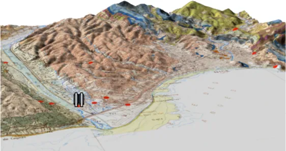 Figure 3.2 – Location of the building in the Var valley. Building is not to scale (adapted from Bertrand et al