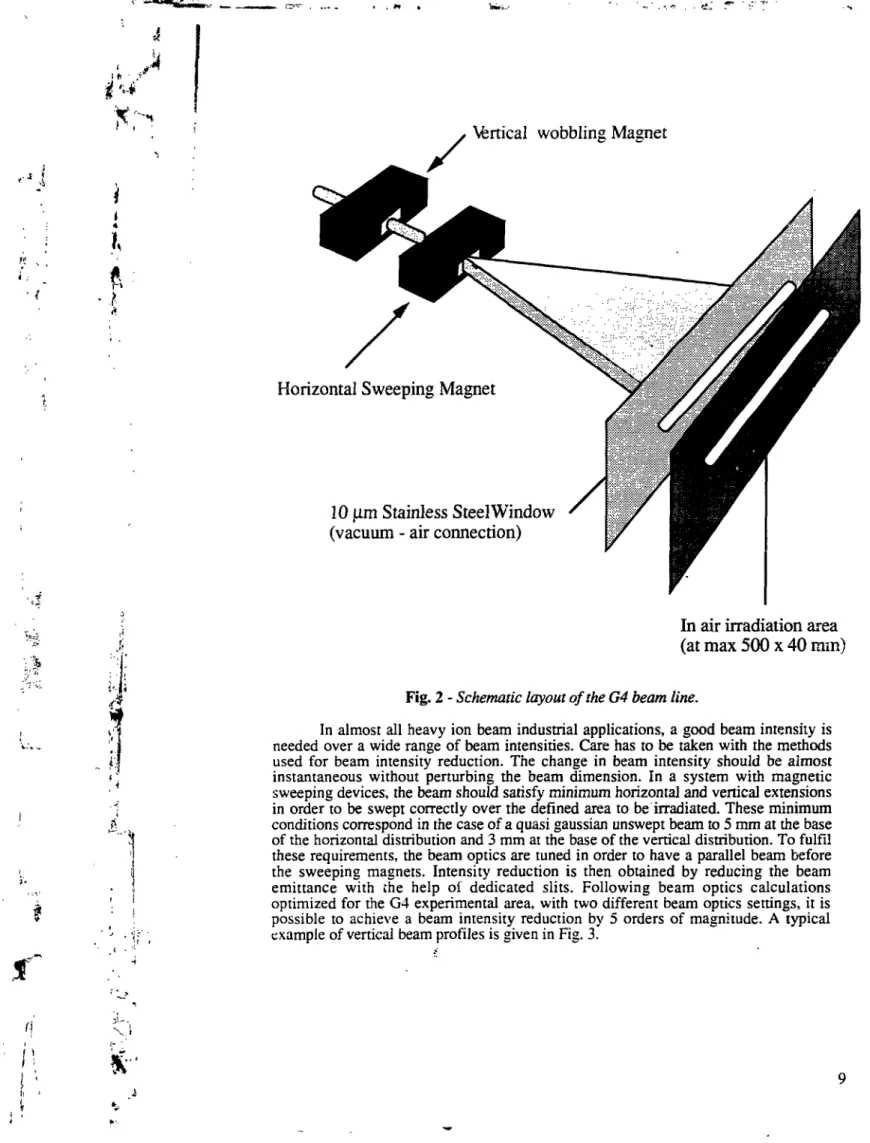 Fig. 2 - Schematic layout of the G4 beam line.