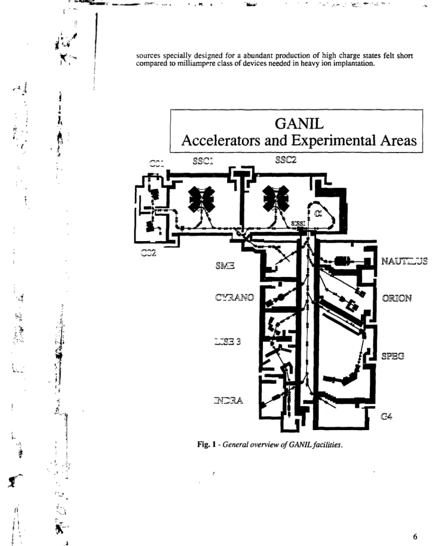 Fig. 1 - General overview of GANIL facilities.