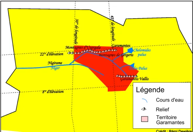 Figure 8 Les Garamantes sur la carte de Servet 