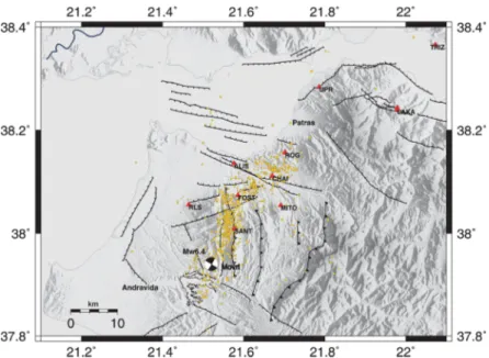 Figure 2. Aftershocks distribution in the study area located using HYPOINVERSE software.
