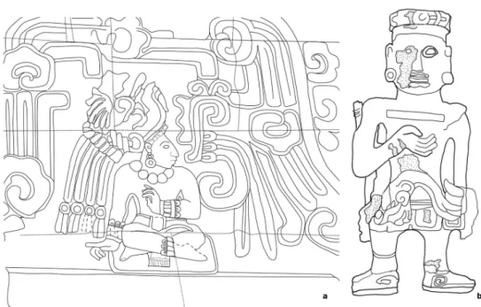 FIG . 4 – Figurations anthropomorphes en pierre de Xochicalco (Morelos)