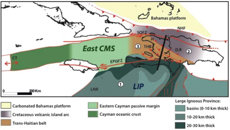 Figure 8:  Estimation of the depth of an intracrustal layer for the station CAYH. The Moho 