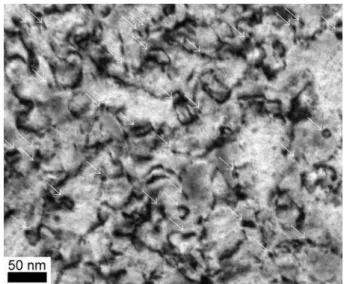 Fig. 8. Dislocation microstructure in a ferrite grain of Eurofer-97 irradiated to 26 dpa at 400  C with 3 MeV Fe 3 þ ions (bright-ﬁeld image, !g