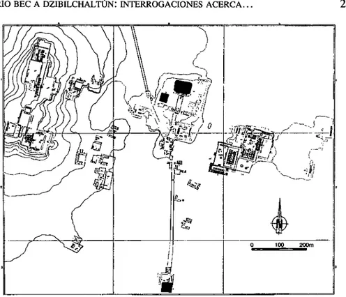 FIG.  10.—Plano del centro de Kabah (seg ŭ n Pollock 1980).