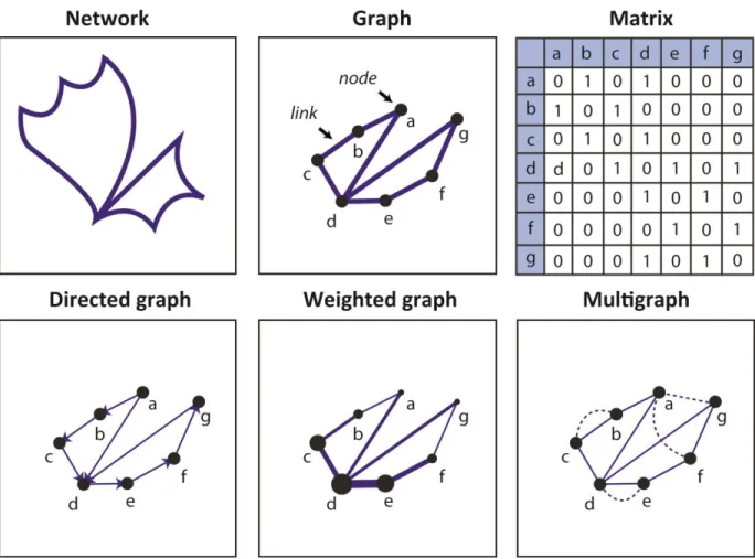 Figure 1: Representations of a transport network 