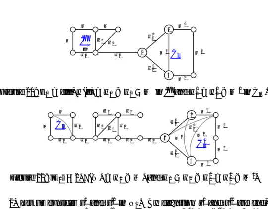 Figure 21: E 1 = {˜ e}, w(˜ e) = w 1 < w 2 ≤ M in ˜ C and w ′ 1 = w 2 ′ < M ′ in C m .
