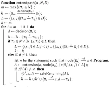 Fig. 5: Path flow dependencies linked to the path statements 11 1 and 13