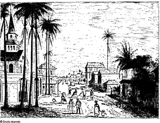Figure 1 - Rue de Berry à Cayenne, par Riou.