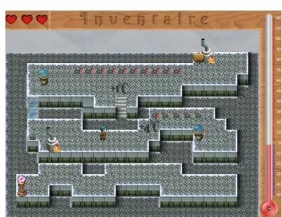 Fig. 3. : Capture d’écran du prototype du jeu sérieux Les Cristaux d’Éhère. 