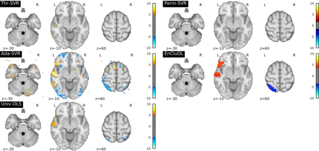 Figure 8: Statistical maps for unmasked RVSP data. The results of the unmasked task-fMRI experiment, described in Sec
