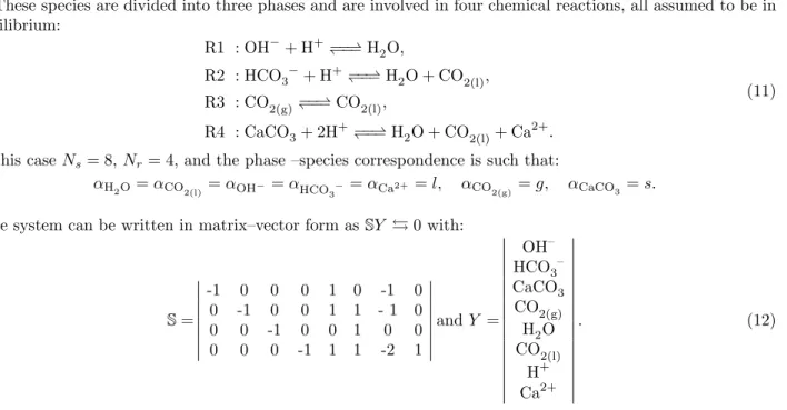 Table 1. Chemical species.