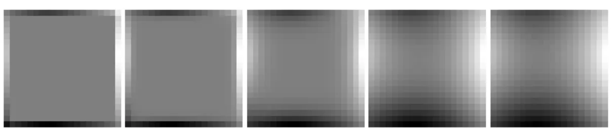 Figure 5: Example of inpainting with p-Laplacians with function h(x, y) = |x| 4/3 − |y| 4/3 at the boundaries (see remark).
