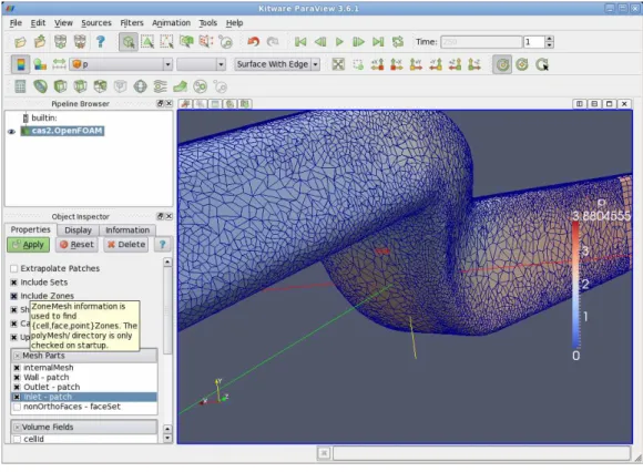 Figure 9. The 3D testcase visualization (ParaView screenshot). 