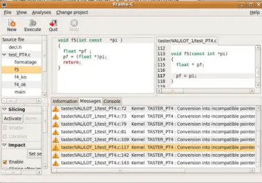 Fig. 3. Taster’s options on the Frama-C GUI