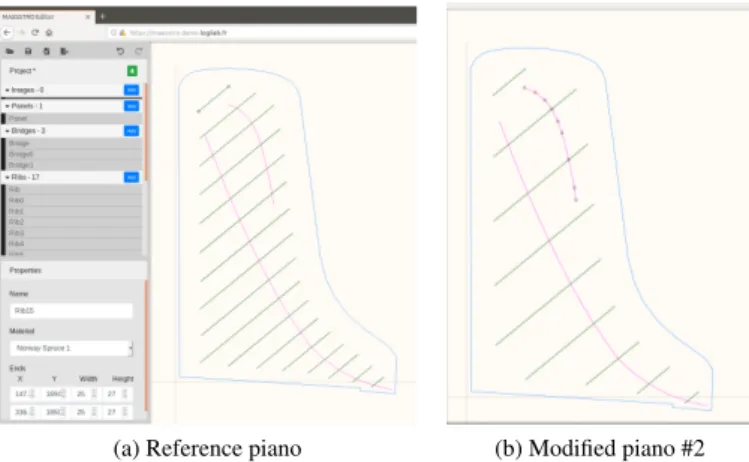 Figure 3. Screen shot of the GUI after completion of the design of the virtual Steinway D