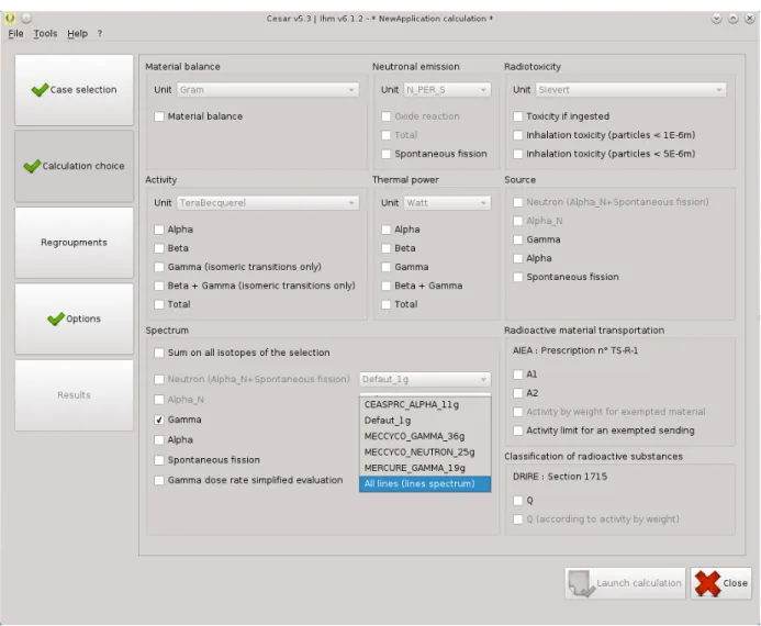 Figure 2 Selection of desired parameters