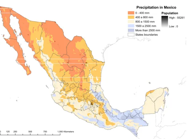 Figure 1.1 – Precipitation in Mexico