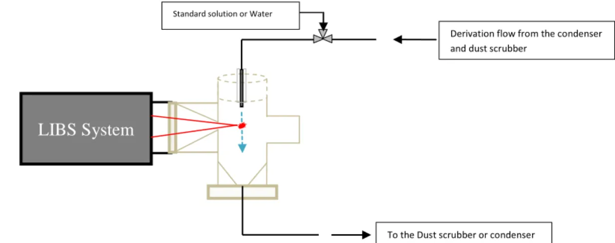 Fig. 7: Schematic diagram of online cell for LIBS analysis 