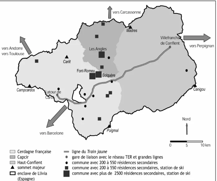 Fig. 2 - Les Pyrénées catalanes comme PNR : de la polarisation à la diffusion du tourisme ? 