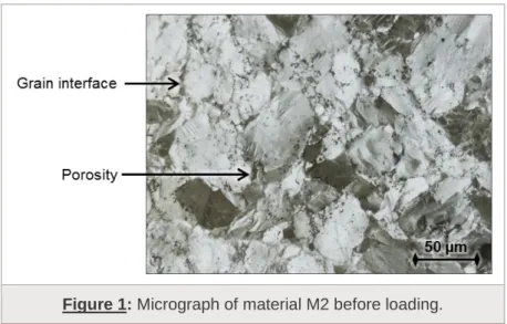 Figure 1: Micrograph of material M2 before loading. 