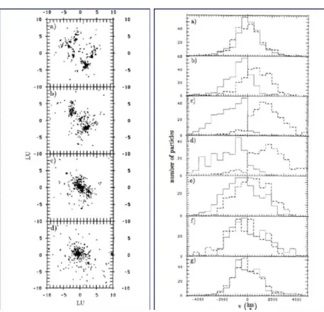 Figure 1.3 { Simulations num eriques de l' evolution ave le temps (de haut en bas) de la