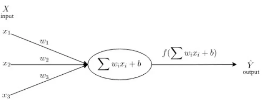 Figure 2: A simple representation of machine learning model with a single neuron.