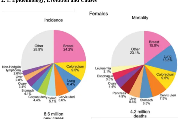 Figure  4:  GLOBOCAN  estimates of incidence and mortality worldwide for 36 cancers in 185  countries (2018)