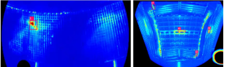 Fig. 5. Example of multi-camera event feature fusion for the recognition of reflection patterns based on thermal behaviour cross-correlation.