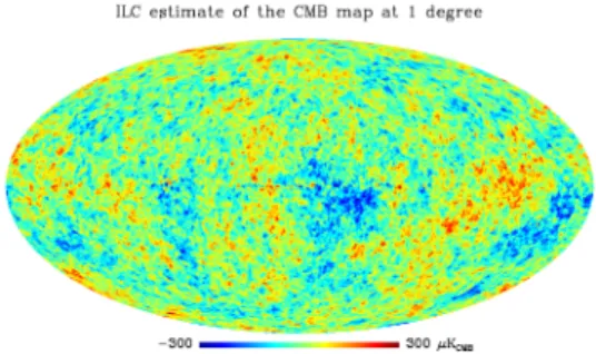 Fig. 1. ILC official WMAP nine year map (1 degree resolution). Units in µK.