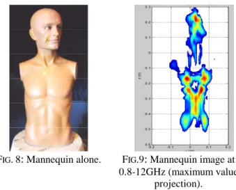 Figure 11  shows  the  image  of  the  response  of  the  mannequin with two handguns (one plastic and one metal)  (Fig