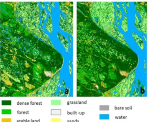 Figure  5.  Land  cover  classification  result  for  Sentinel  2A  with SVM classifier