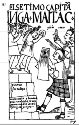 Figure 2.3- Les conquêtes inkas du Chinchaysuyu d'après Guaman Poma (1609 : 155) 