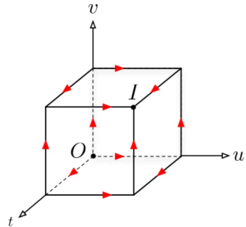 Figure 5 – Example of monotony of φ 1 on the edges of [0, 1] 3 .