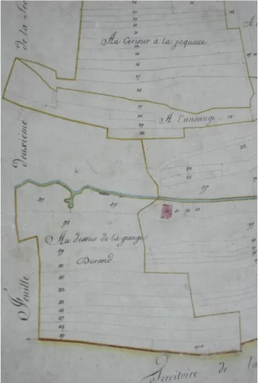 Fig. 2 – La Grange Durand (plan cadastral de 1810) 