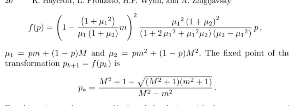 Fig. 1.6. Graph depicting the transformation f 2 ( · ) for m = 1, M = 4