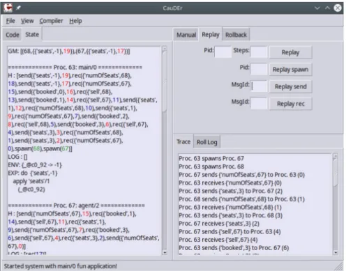 Fig. 4. CauDEr debugging session