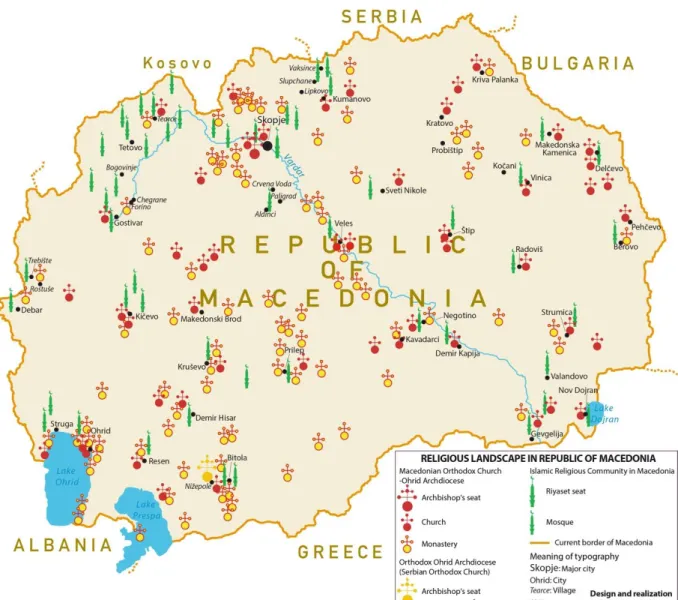 Figure 1: Map of religious landscape in Republic of Macedonia 
