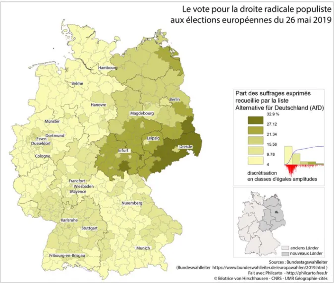 Figure 1 : le vote AfD aux élections européennes du 26 mai 2019 