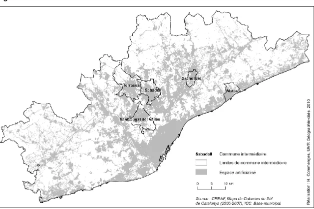 Figure 6. Localisation des communes intermédiaires de la RMB 