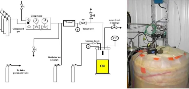 Figure 3 : Test facility for release quantification