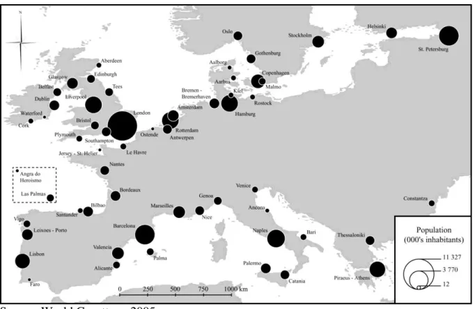 Figure 1. Demographic size of the metropolitan areas 