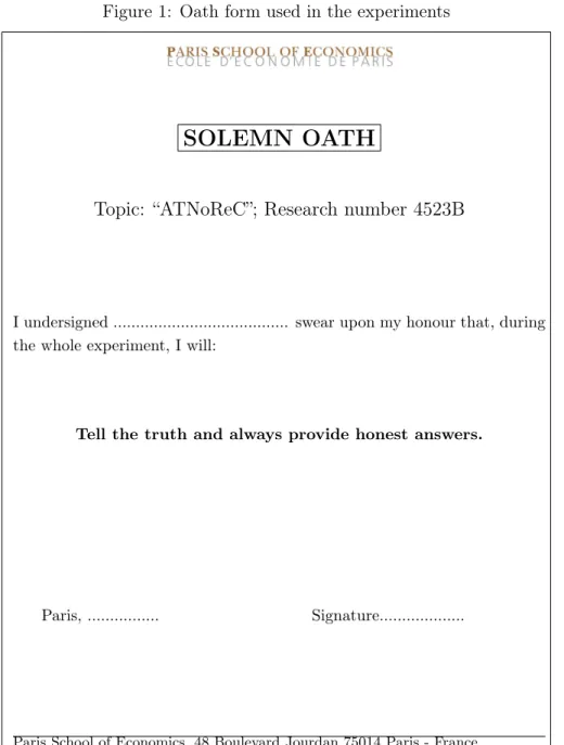 Figure 1: Oath form used in the experiments