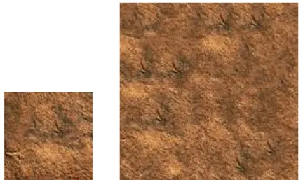 Figure 7: Original texture (128 × 128) and synthesis (200 × 200)